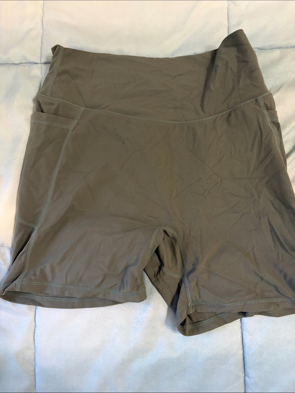 High-Rise Women’s Bike Shorts — grey